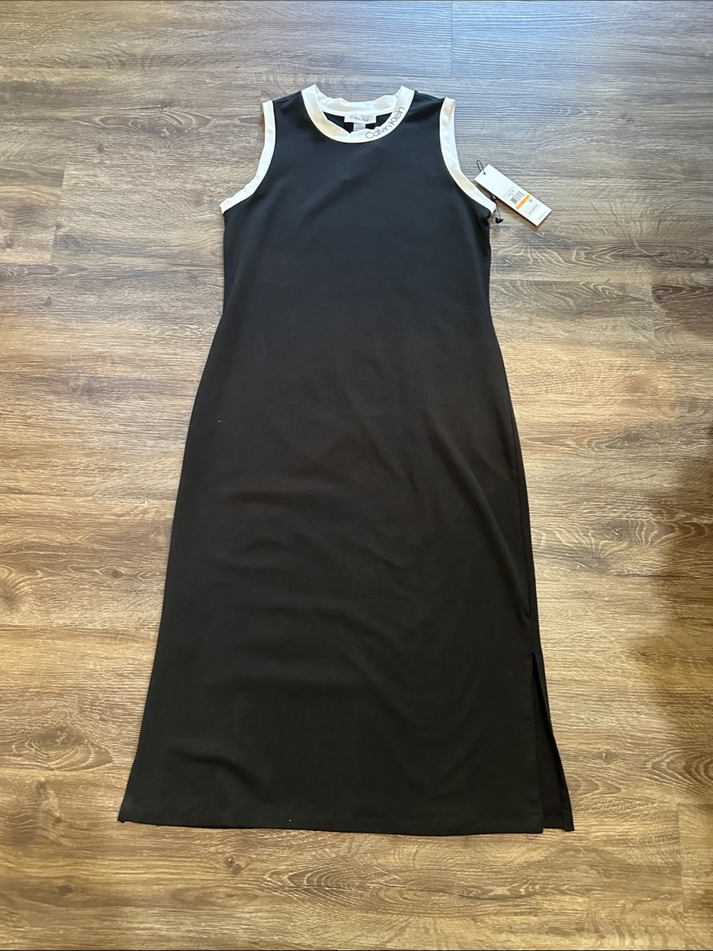 Calvin Klein Black Dress with White Trim